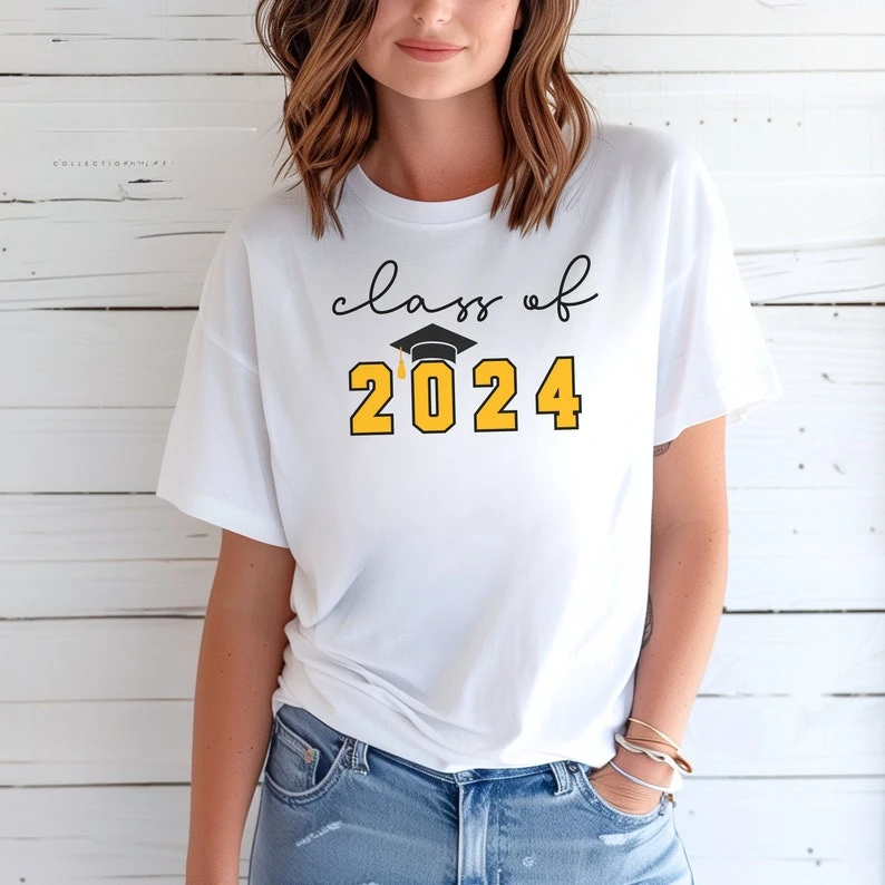 2024 Graduation Shirts Grad Tees Class Family Shirts Custom Tees T-shirt for Graduation Family Graduation Ceremony Keepsake Tops