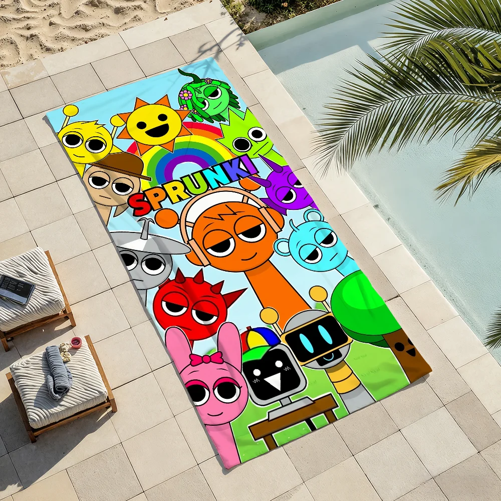 Game S-Sprunki I-Incredibox Towel For Swim Yoga Gym Quick Drying Soft and skin-friendly Beach Towels All-Season