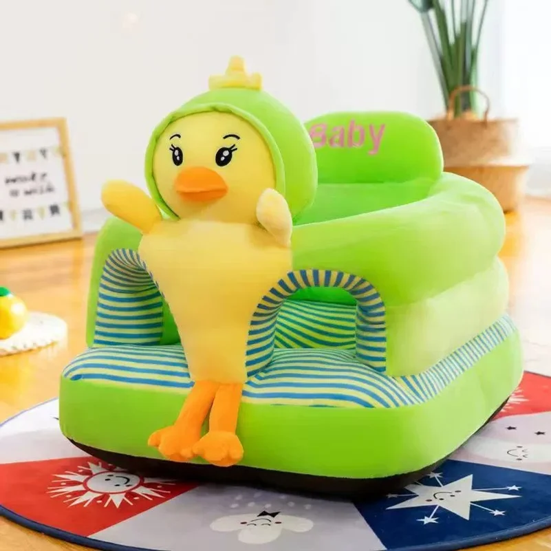 Cute Baby Sofa Support Seat Cover Plush Chair LearningTo Sit Feeding Chair Comfortable Toddler Nest Puff Washable Without Filler