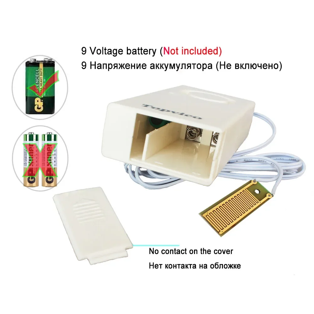 Topvico 1/2/3/5pcs Water Leakage Sensor Detector Leak Alarm Flood Detection 120dB Alert Wireless Home Security System