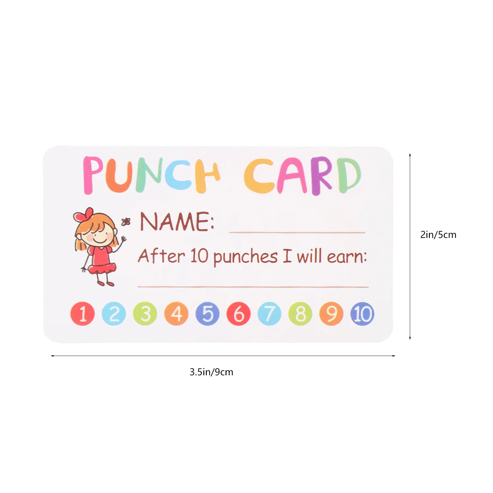 50 Pcs Business Card Name Child Cards Kindergarten Punch Coated Paper Children Supply Loyalty