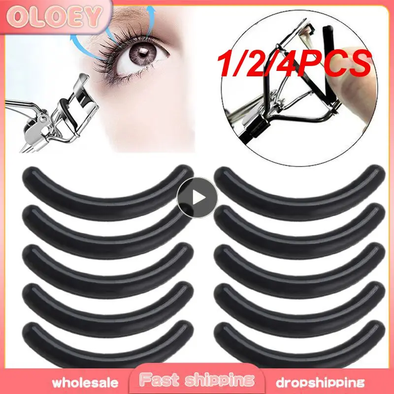 1/2/4PCS Female Eyelash Curler Replacement Pads Rubber Eyelash Clamp High Elastic Clip Pads Black Antibacterial Curling Mats