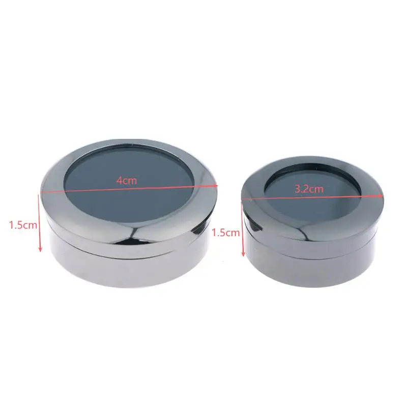 Gemstone Organizer Silver Metal Diamond Gift Packaging Box Round Diamond Display Box Stone Gem Storage Case Store Show