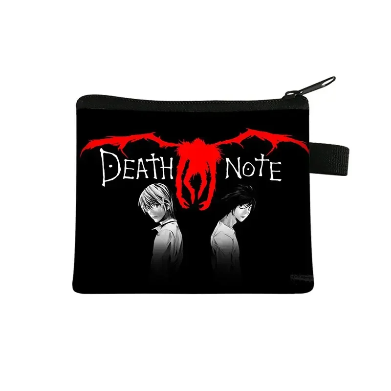 Anime Death Note Shinigami Ryuk Coin Purse Cartoon Print Girl Boy Mini Wallet Woman Shopping Portable Silver Coin Bag