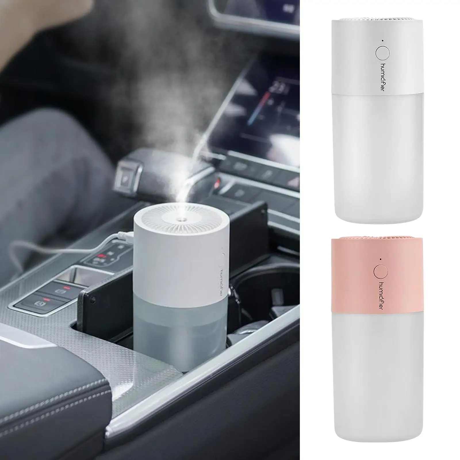 USB Humidifier, 300ml Mini Portable Humidifier, Air Humidifier with Light, Color Changing, Suitable for Home, , Car