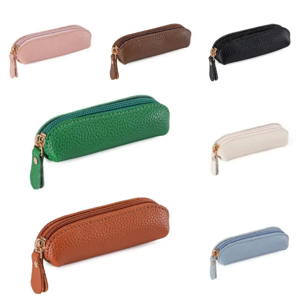 PU Leather Mini Wallet Compact Design Cowhide Coin Bag Zipper Closure Portable Size Mini Lipstick Bag Ladies Fashion