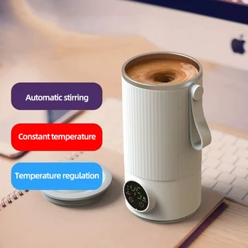 Wiederaufladbarer elektrischer Rührbecher, Kaffeetasse mit 6 Gängen, Temperatureinstellungen, Milchpulvermischer für Babymilchheizung
