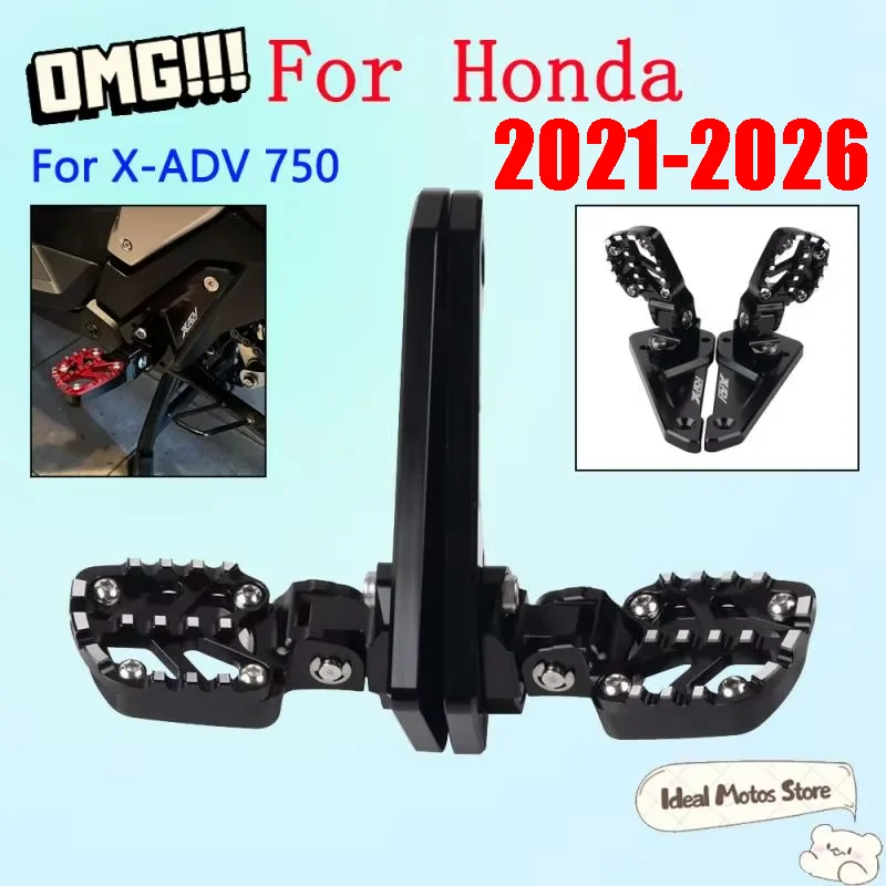 For HONDA X-ADV 750 XADV 750 XADV750 2021-2026 Rear Passenger Foot Pegs Rests Pedals Footrest Footpeg Motorcycle Accessories