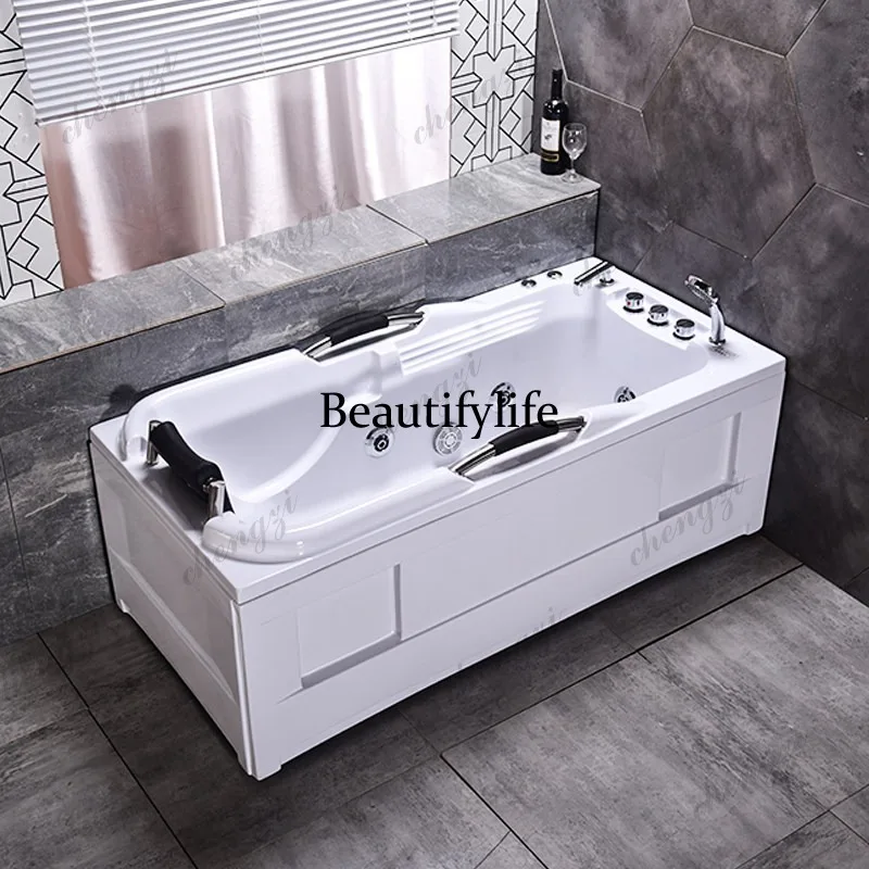 Adult bathtub acrylic home thickened bathtub independent embedded surf massage constant temperature