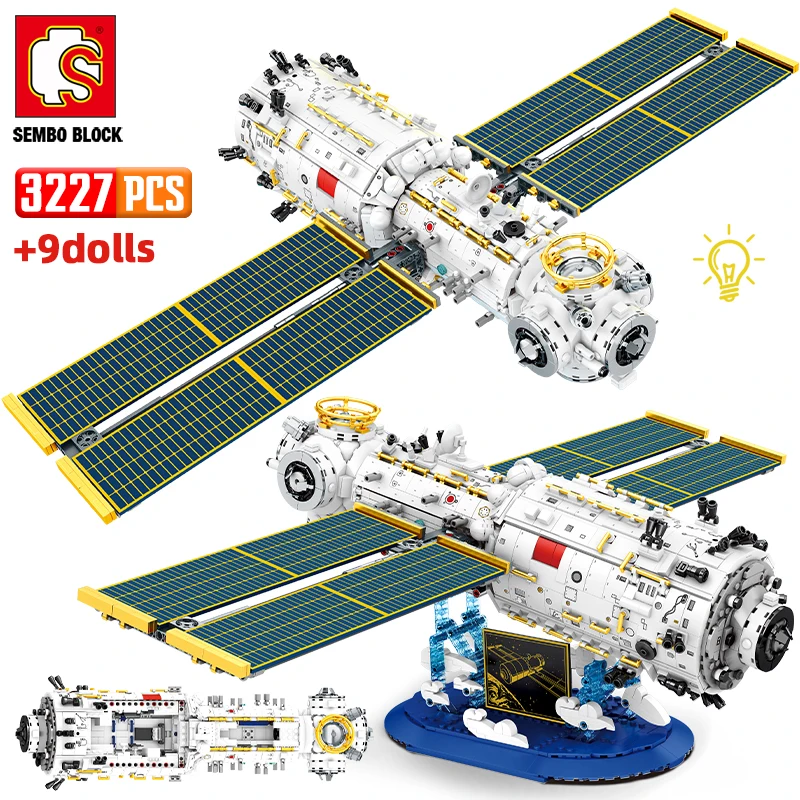 

SEMBO BLOCK City International Space Station Building Blocks Aircraft Bricks Explore Educational Toys For Children Gifts