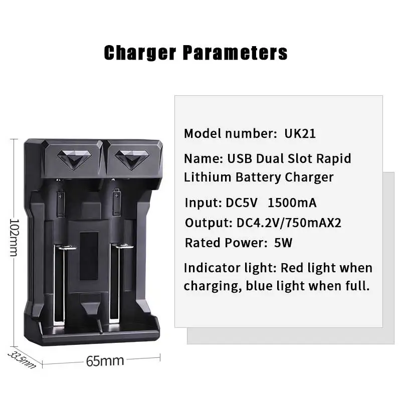18650 Icr18650 2200mAh Battery 3.7V Rechargeable Lithium Ion Batteries for Flashlights Toys Handheld Fans Microphones LED Lights