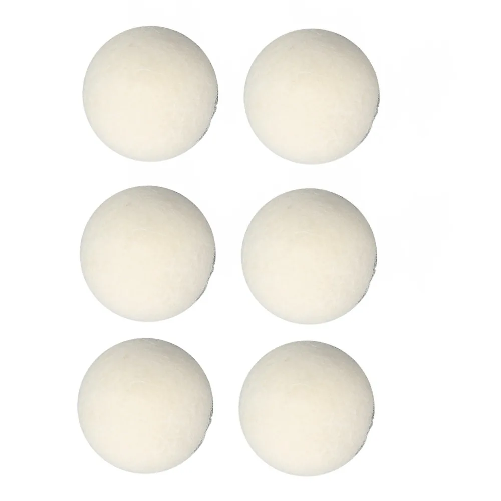 6pcs High Density Wool Drying Balls Adsorb Impurities 4cm/1.6in Laundry Wool Balls Reduce Static Electricity Soft Wool
