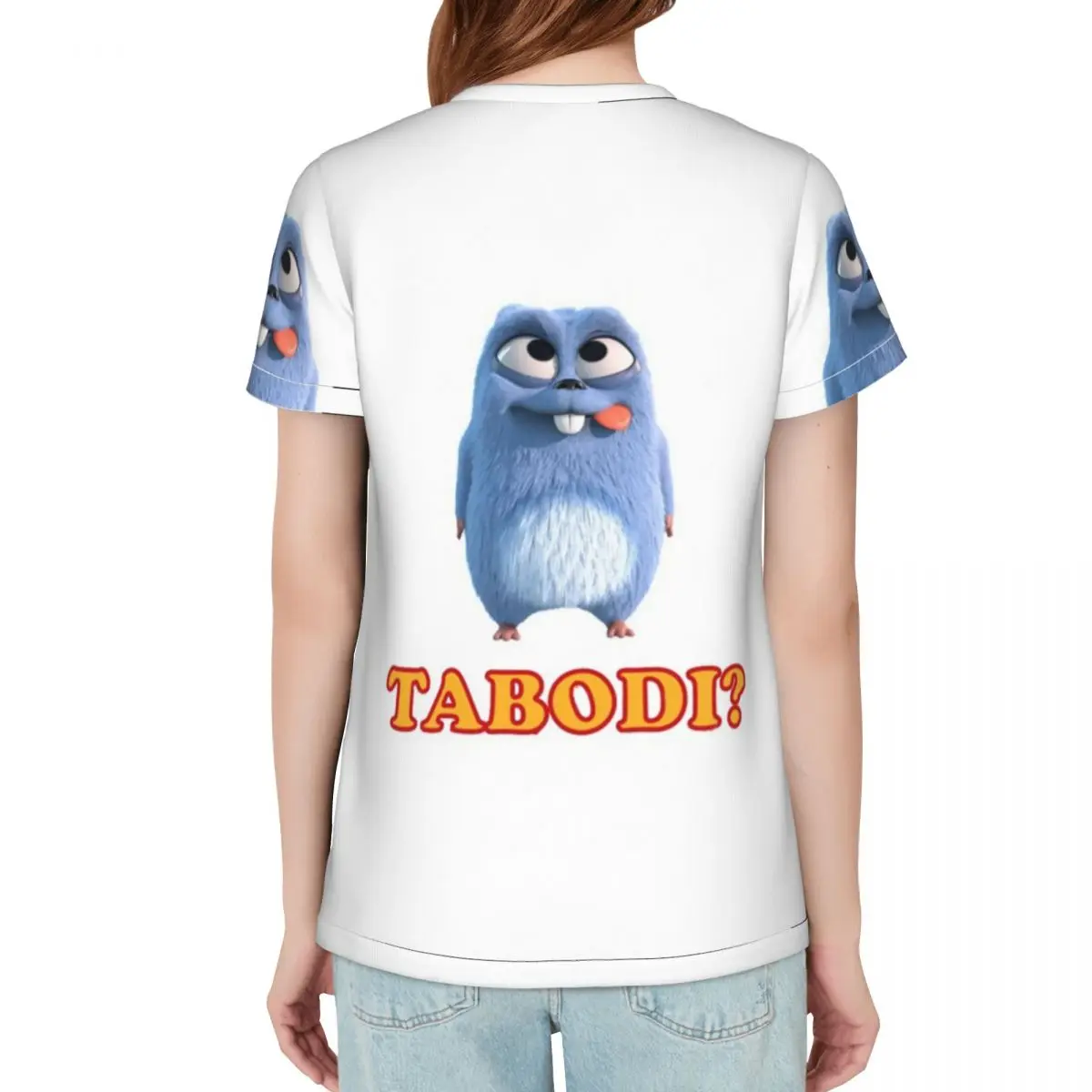 Grizzy And The Lemmings Funny Happy Solo Alone Hungry Delicious Cartoon T-Shirt Women Short Sleeve T Shirts Crew Neck Streetwear