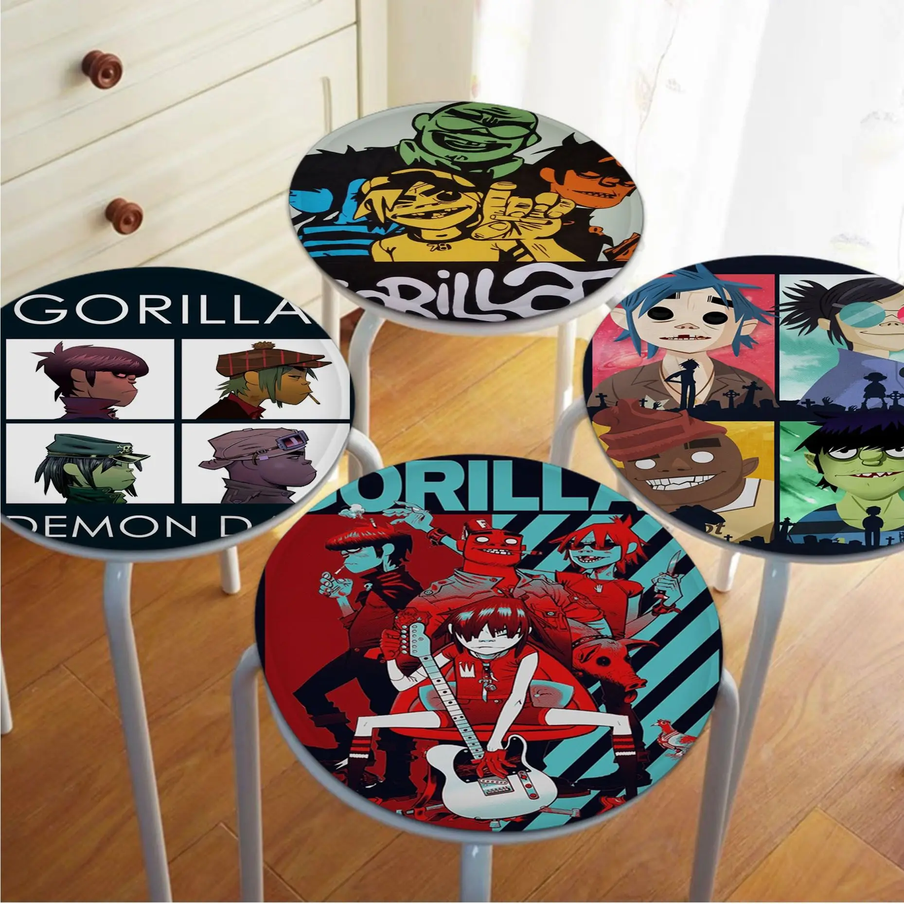 

Gorillaz Simplicity Multi-Color Plush Cushion Home Back Cushion Soft Comfortable 50x50cm Cushion Pads