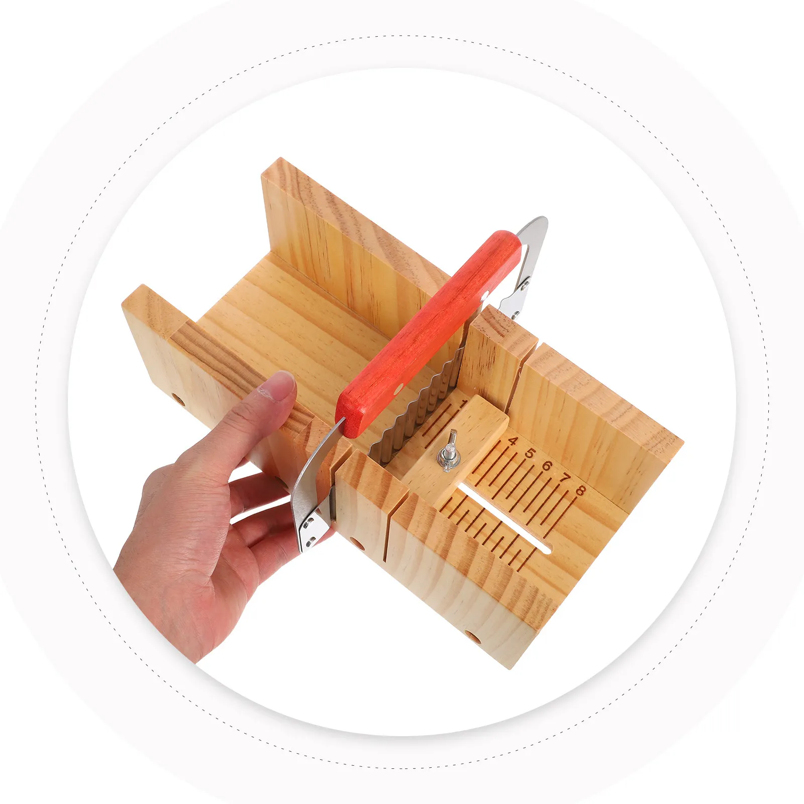 1Set Dual Slot Wooden Soap Cutter Box Cutting Tool for DIY Handmade Soap Making Wood Soaps Beveler Planer