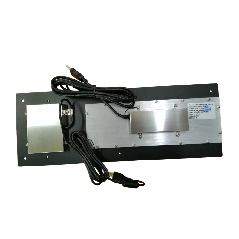 D-8675-5 Ruggedized Metal Industrial Keyboards, and Reinforced Keyboards with Trackball Mouse for Marine Control Consoles
