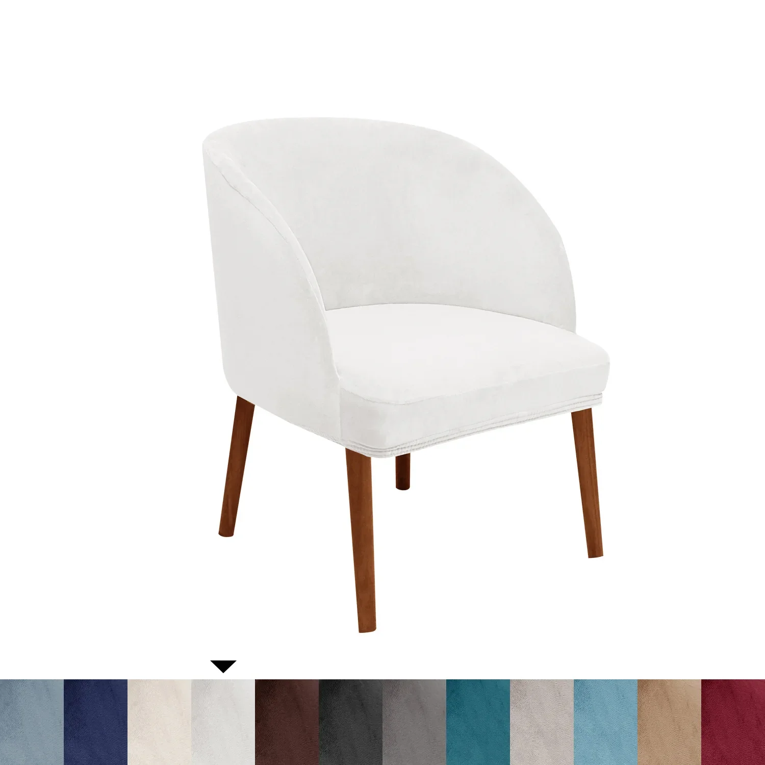 غطاء كرسي مخملي حديث بنصف دائرة بأجنحة صغيرة غطاء خلفي بسيط مرن على شكل قوس غير قياسي للديكور المنزلي #4