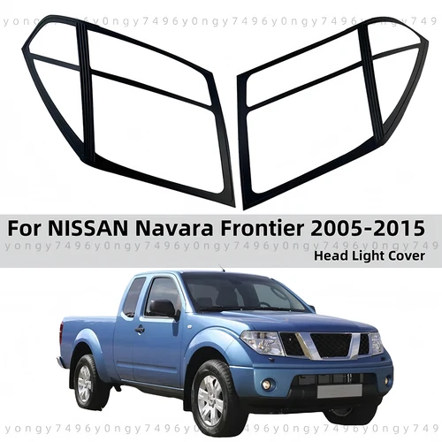 Imagen 1 del producto Cubiertas de faros delanteros de coche, pegatinas embellecedoras para NISSAN Navara Frontier D40 2005 - 2015, cubierta de faro delantero, accesorios de decoración de coche
