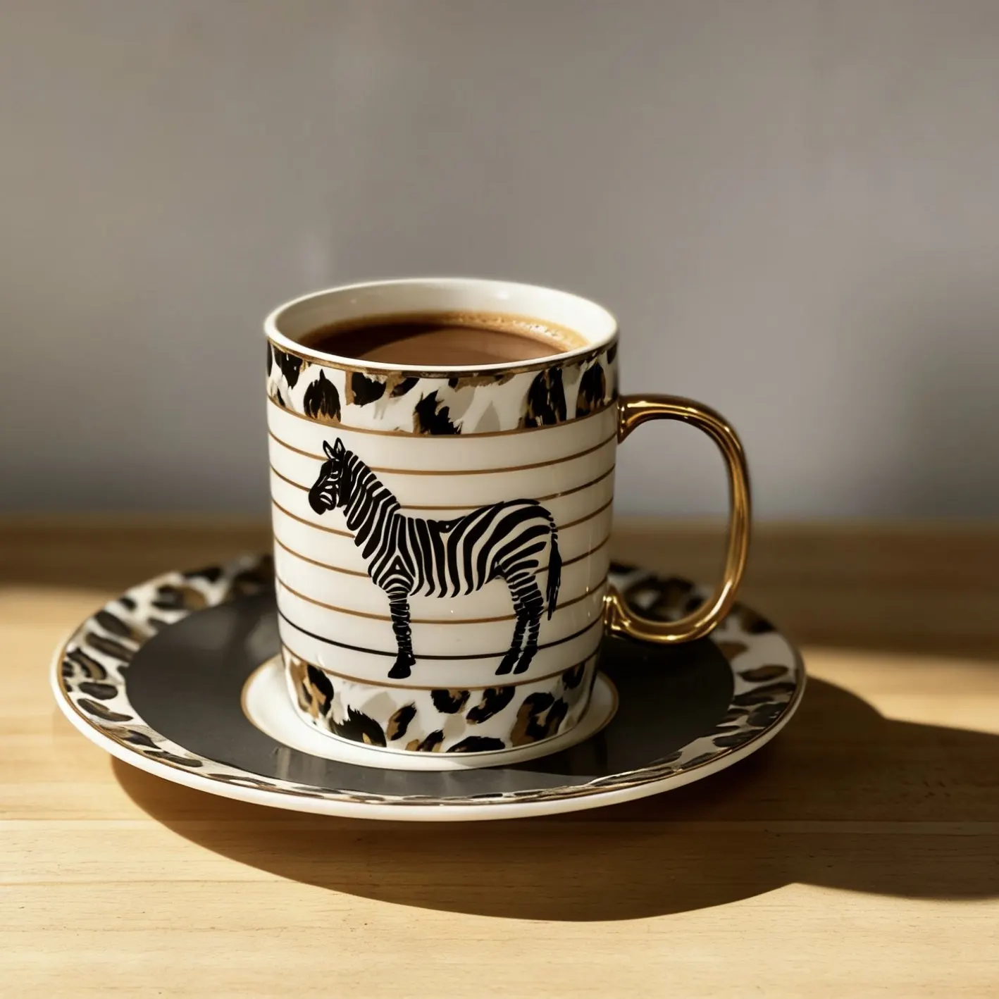 Turkey Features Zebra High Temperature Resistant Tea Cup Espresso Cup Set Coffee Cup 90ml