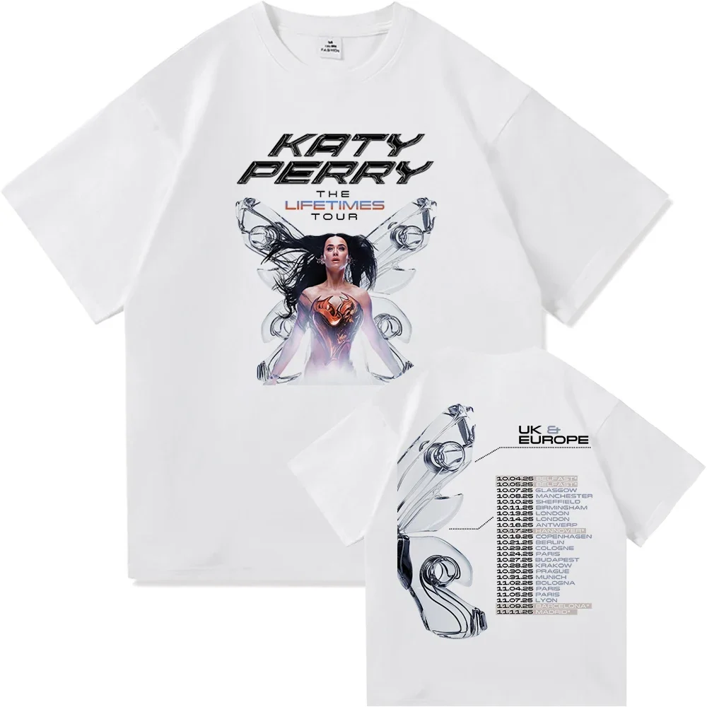 

KatyPerry The Lifetime UK&EUROPE MEXICO AUSTRALIA United States Tour 2025 T Shirt Fashion Women_Men Vintage Cotton Tees Shirts