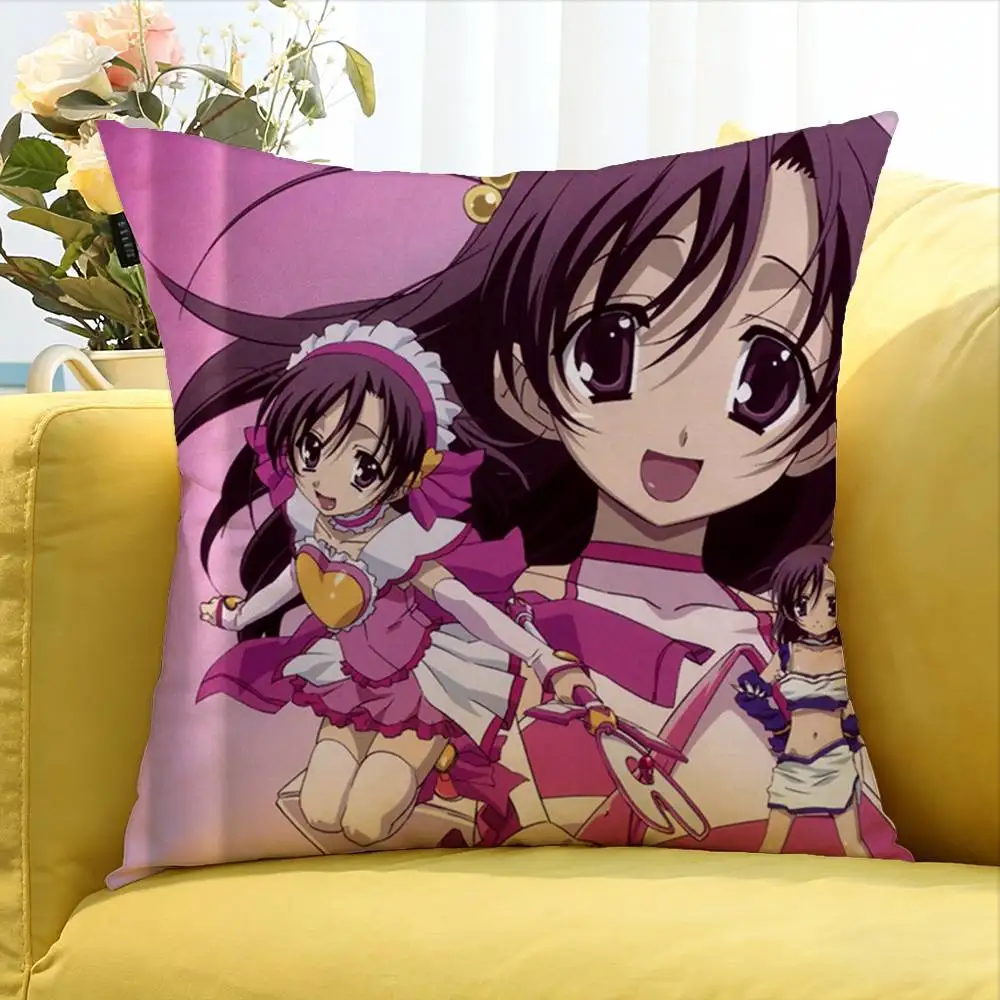 S-School Days Katsura Kotonoha Various Sizes Square Pillow Case For Car Home Bedchamber Decor