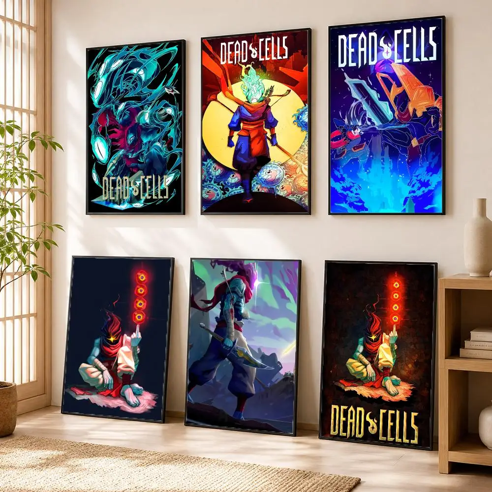 D-Dead Cells Hot Game Poster Modern Home Living Bedroom Bar Hallway Waterproof Wall Art Aesthetic Decor