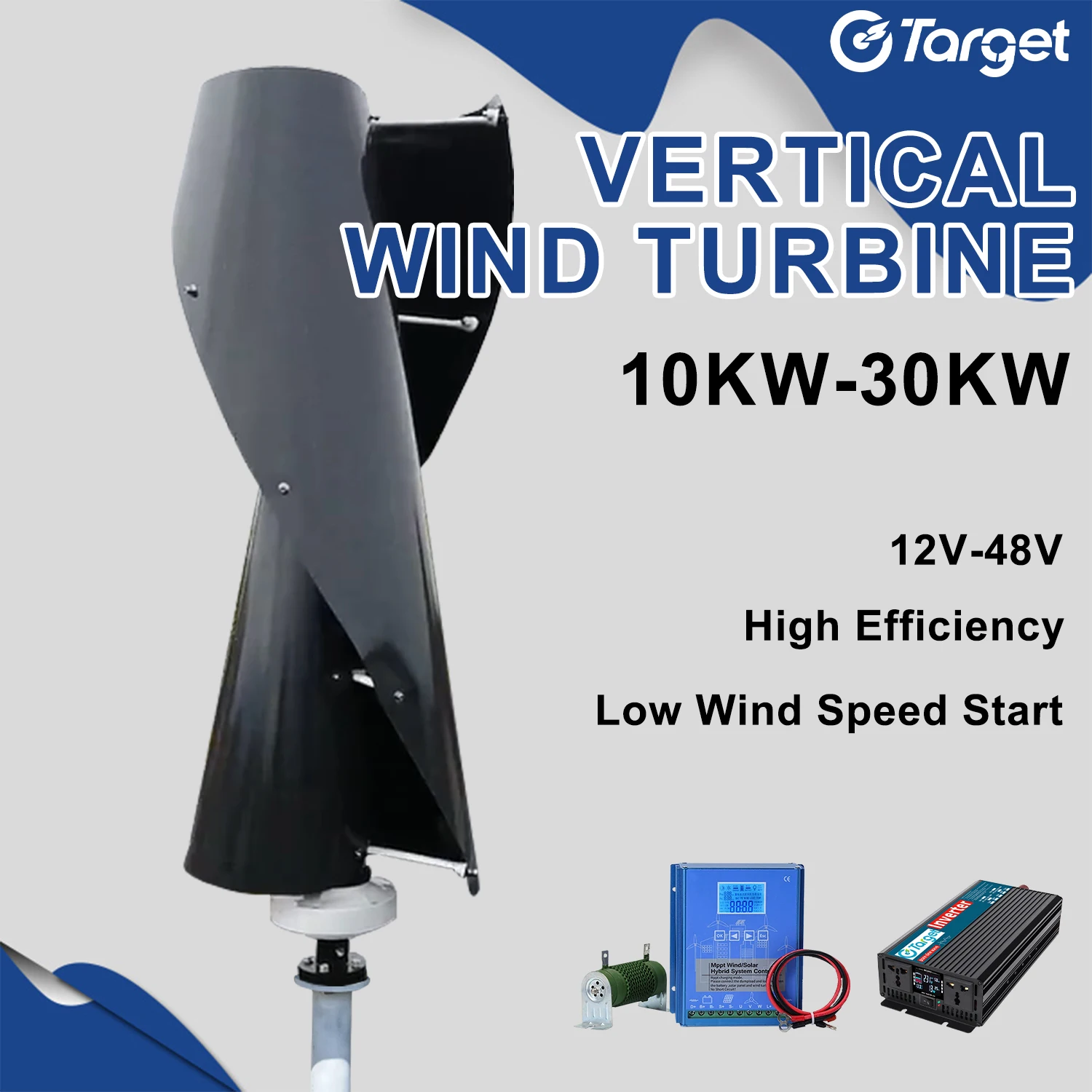 

10000W 20000W Wind Turbine Generator 12V 24V 48V Free Energy For Home Factory Farm Use With Controller Inverter Low Wind Speed