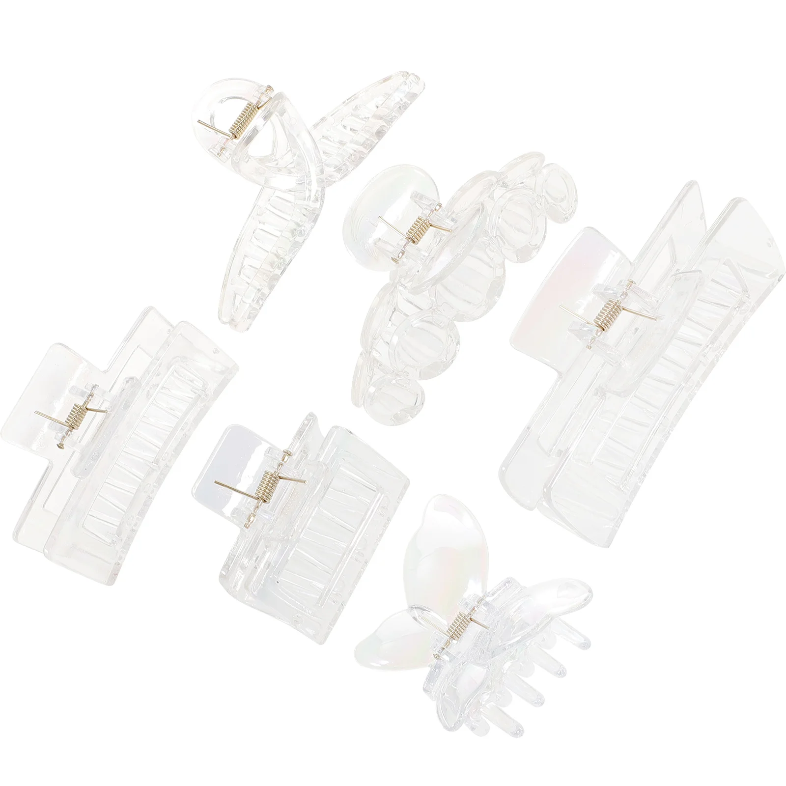 6Pcs Transparent Hair Claw Clips Clear Large Claw Clips Strong Holding Hair Holders clear claw clip hair clips