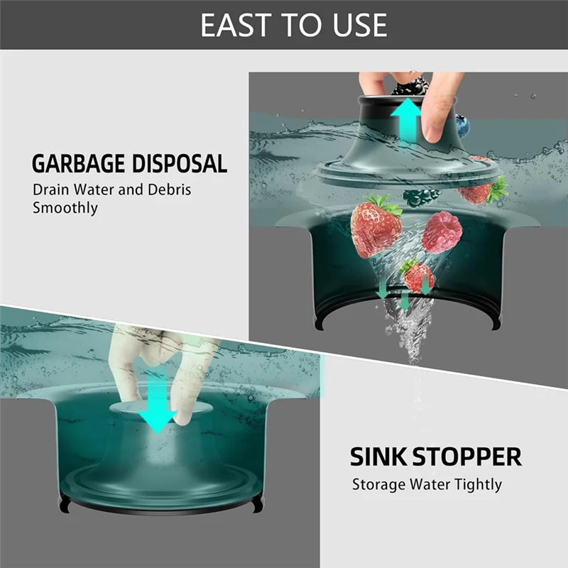 ABMI-kołnierz i korek do zlewu kuchennego, kołnierz odpływu zlewu z korkiem do zgrzewarki odpływu pasujący do 3-1/2 cala,