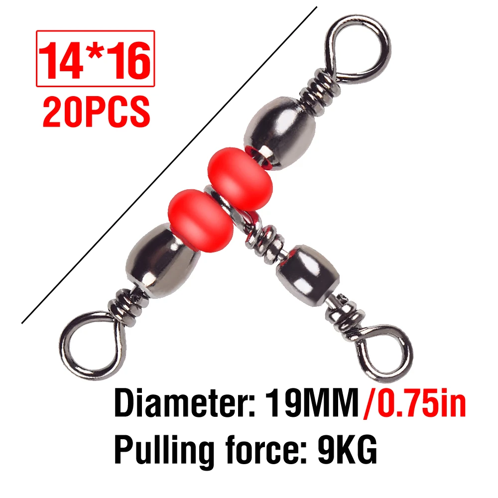 20Pcs 3 Weg Angelgerät Stecker Wirbel Angelgerät Kreuz Linie Barrel Wirbel Triple Wirbel Kreuz Linie Wirbel Für angeln