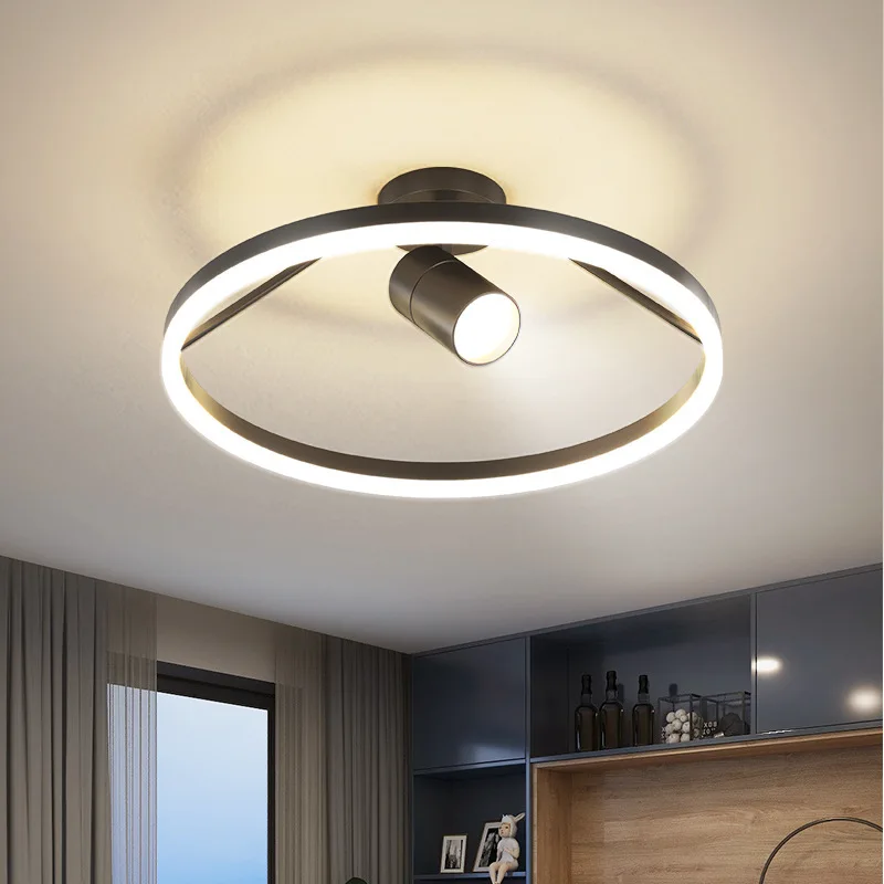 

Modern Minimalist Ceiling Lights Spotlight Nordic Lighting Creative Minimalist Living Room Lamp Study Balcony Round Bedroom Lamp