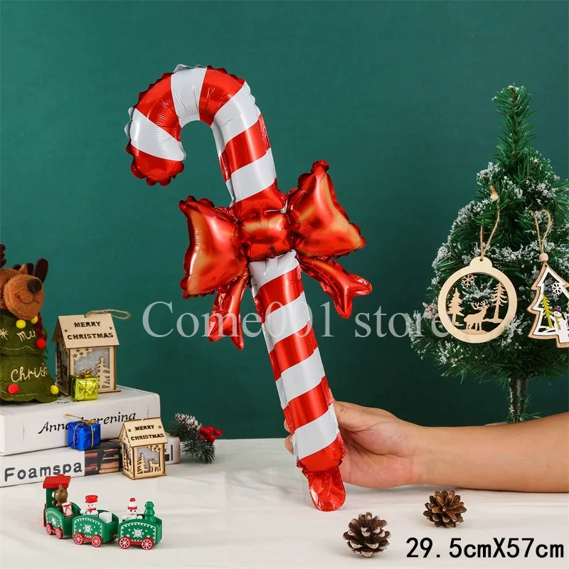 اكسسوارات عيد الميلاد بالونات قصب الحلوى عيد ميلاد سعيد الأسرة زينة الحفلات بالونات عيد الميلاد مهرجان صور الدعائم العرض #4