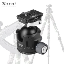 XILETU Aluminum Alloy Ball Head for Shooting Tripod Compatible with Arca Swiss and Picatinny for Hunting and Photography
