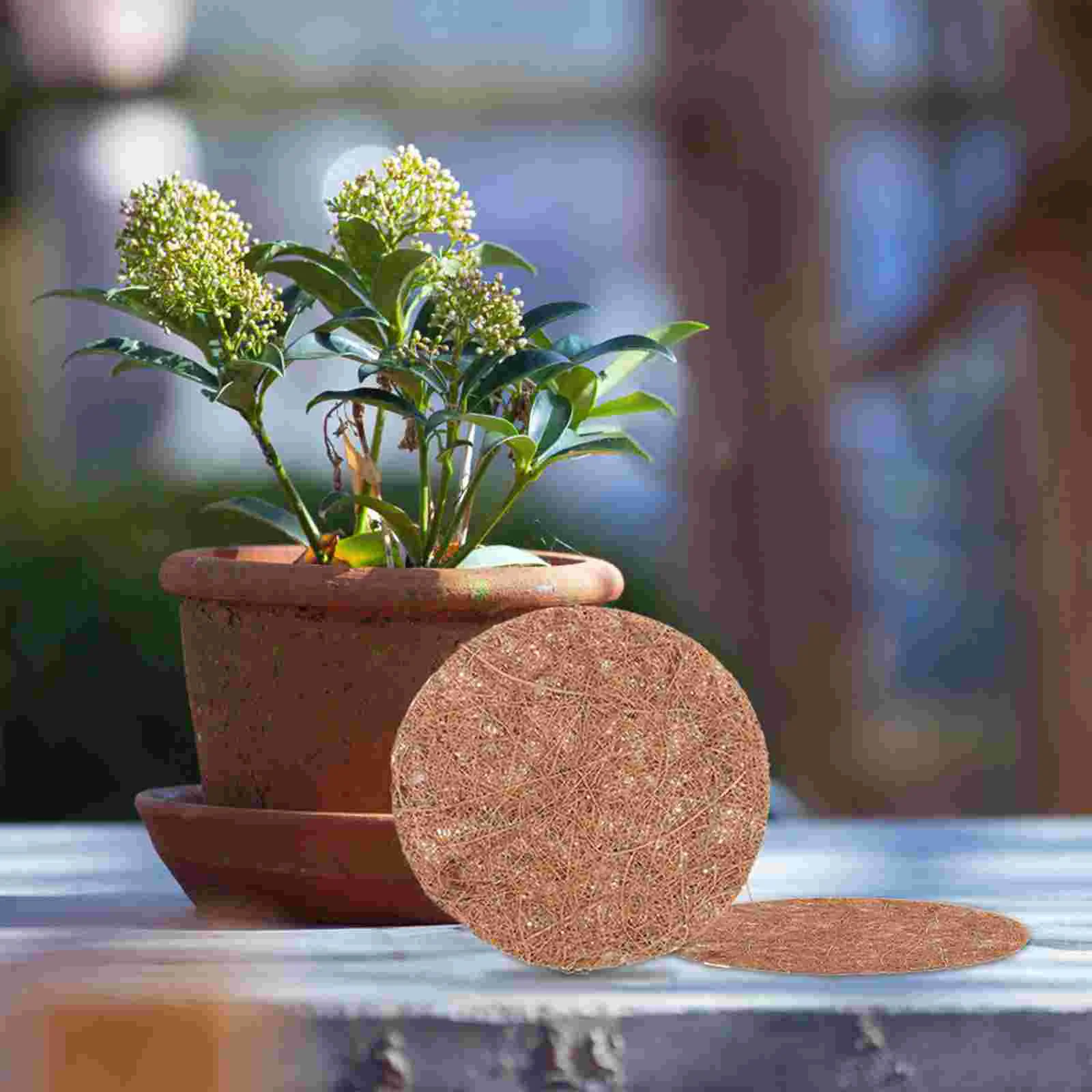 12 Pcs Flowerpot Spacer Plant Basket Liner Logs Replacement Liners Coconuts Fiber Hanging Garden for