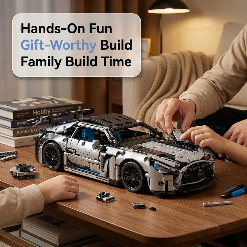 2026 New 1310PCS 1:14 Scale Technical Race Car Building Blocks DIY Assembly Supercar Model Bricks Toy For Teens Adult Hobby Gift