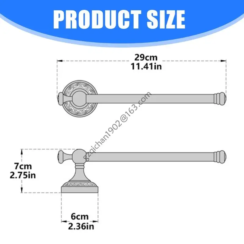 X7ab الجدار مثبتة على الجدار مسافة قضيب توفير مساحة خمر من منشفة الحمام المنشفة حامل الورق الأجهزة سهلة الاستخدام الدائمة