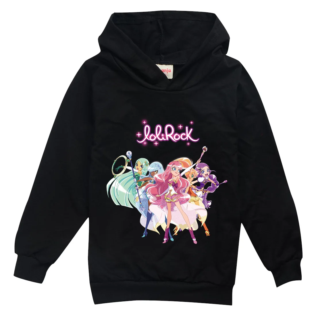 LoliRock Magical Kids Clothing Hoodies Sweatshirts Girls LoliRock Spring Autumn Fall Hip Hop Hoody Kids Long Sleeve Casual Tops