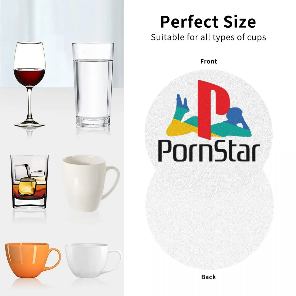 Ps Pron Star الوقايات البيضاء المطبخ المفارش كوب عازل مقاوم للماء الحصير القهوة للديكور المنزل أدوات المائدة منصات مجموعة من 4