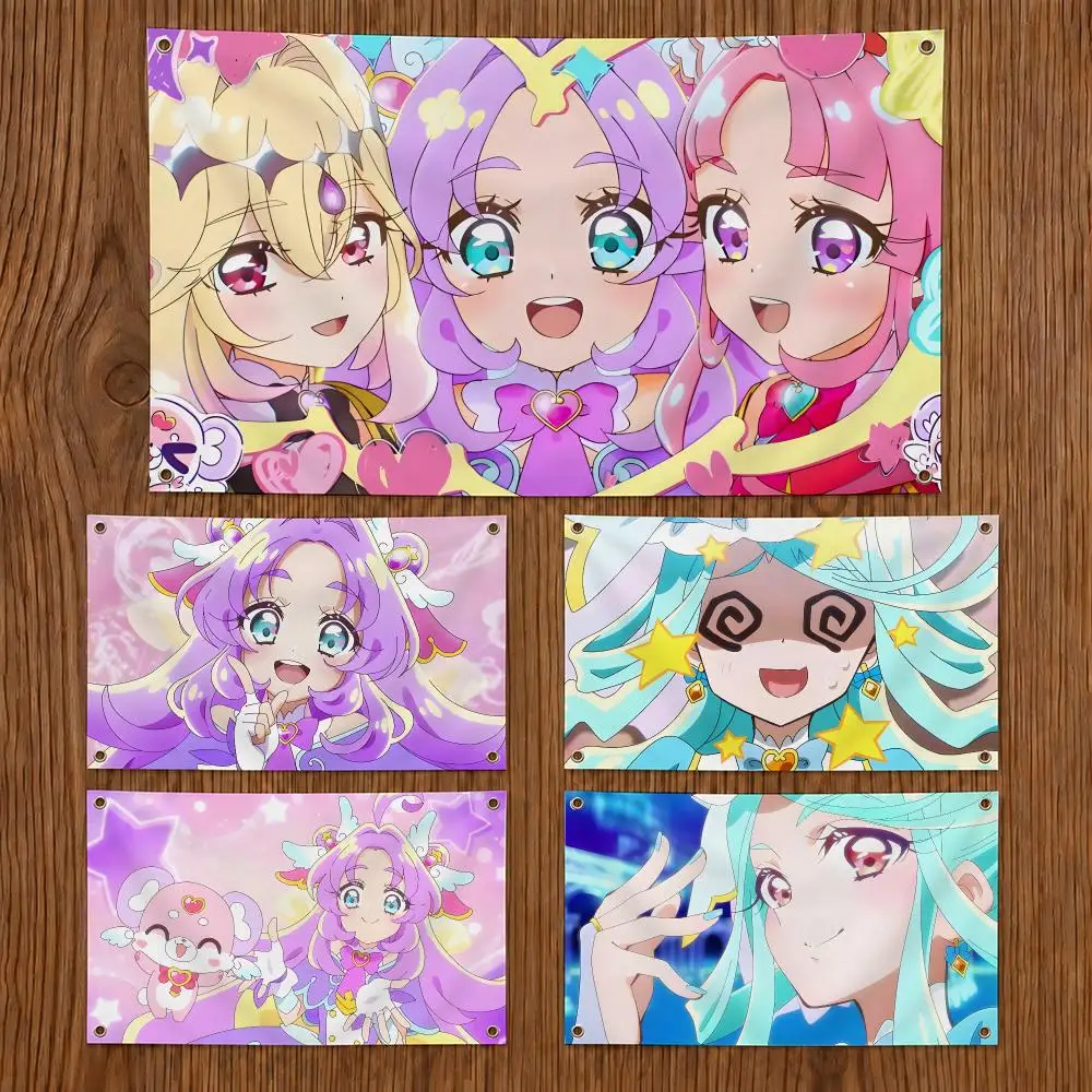 Star D-Detective P-precure Flags Durable Outdoor Indoor Festive Decoration Classic Design Wall Room Banner