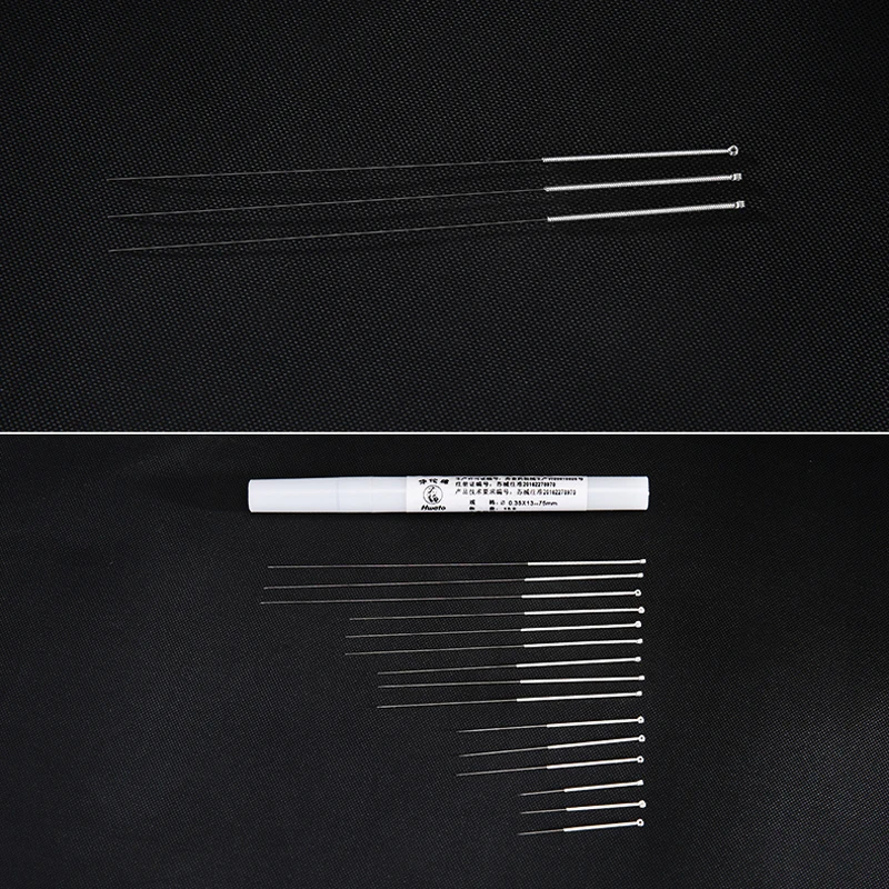 0.35mm 20pcs / 15pcs  5 Mixture size huatuo acupuncture needles silver needle Sterilization reusable with Plastic Pipe Pack