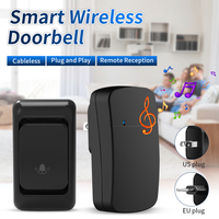 Outdoor Wireless Doorbell Waterproof House Chime Kit US/EU Plug 38 Ringtones Melodies 150m Range Welcome Chime Home Door Bell