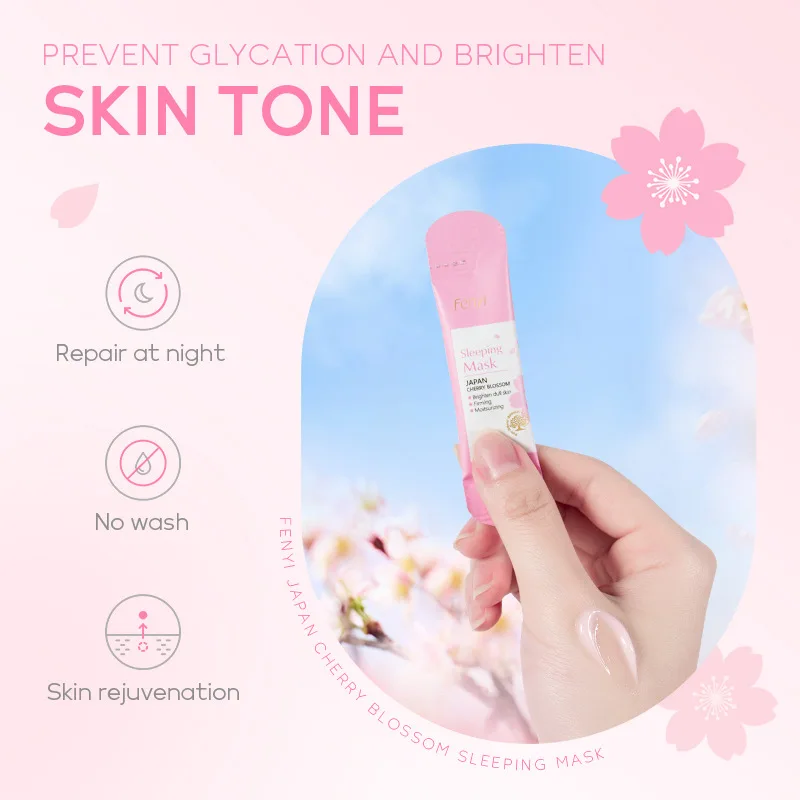 Sakura-mascarilla Facial hidratante para el cuidado de la piel, mascarilla Facial hidratante, reafirmante, brillante, productos para el cuidado de