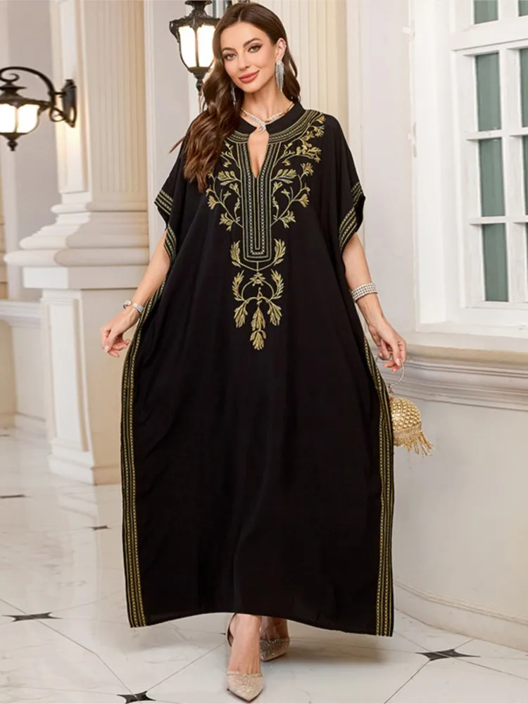 

Summer Cover Ups Women Swimsuit Half Sleeve Robes Bathing Suit 2026 New Embroidery Beach Holiday Maxi Dresses Cover-Up