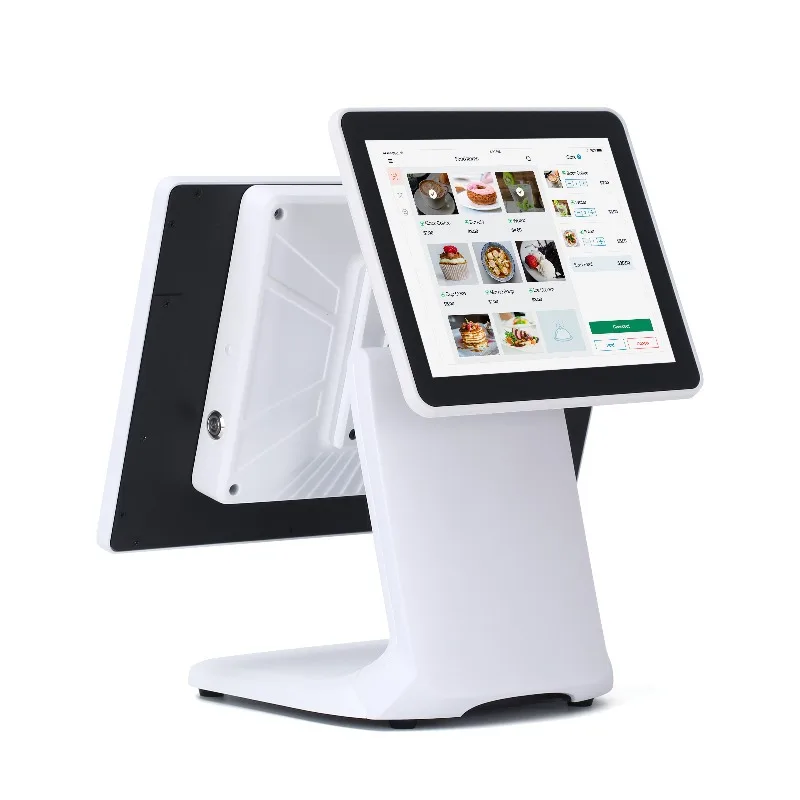 2026 Matsuda 15.6inch Double Screen Touch Cash Register High-Efficiency Stable Supermarket POS System Terminal