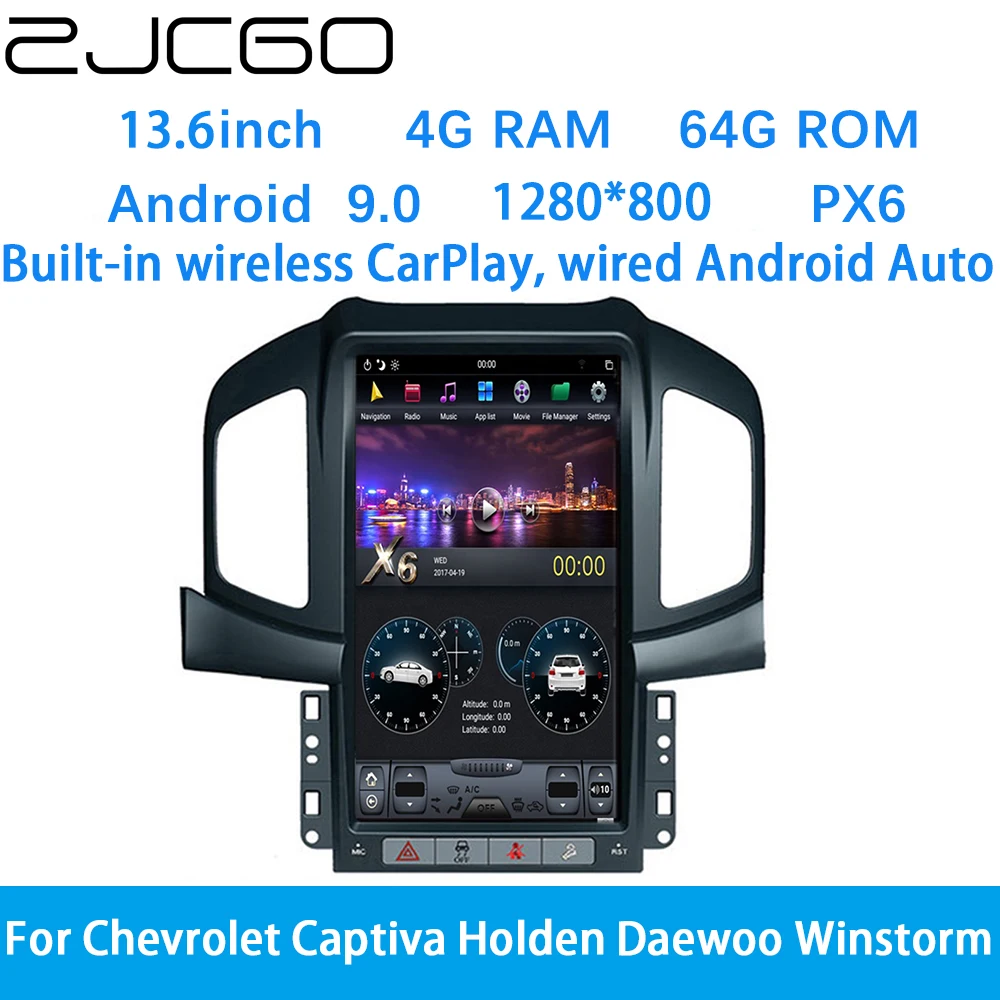 

ZJCGO Car Multimedia Player Stereo GPS Radio Navigation Android Screen System for Chevrolet Captiva Holden Daewoo Winstorm