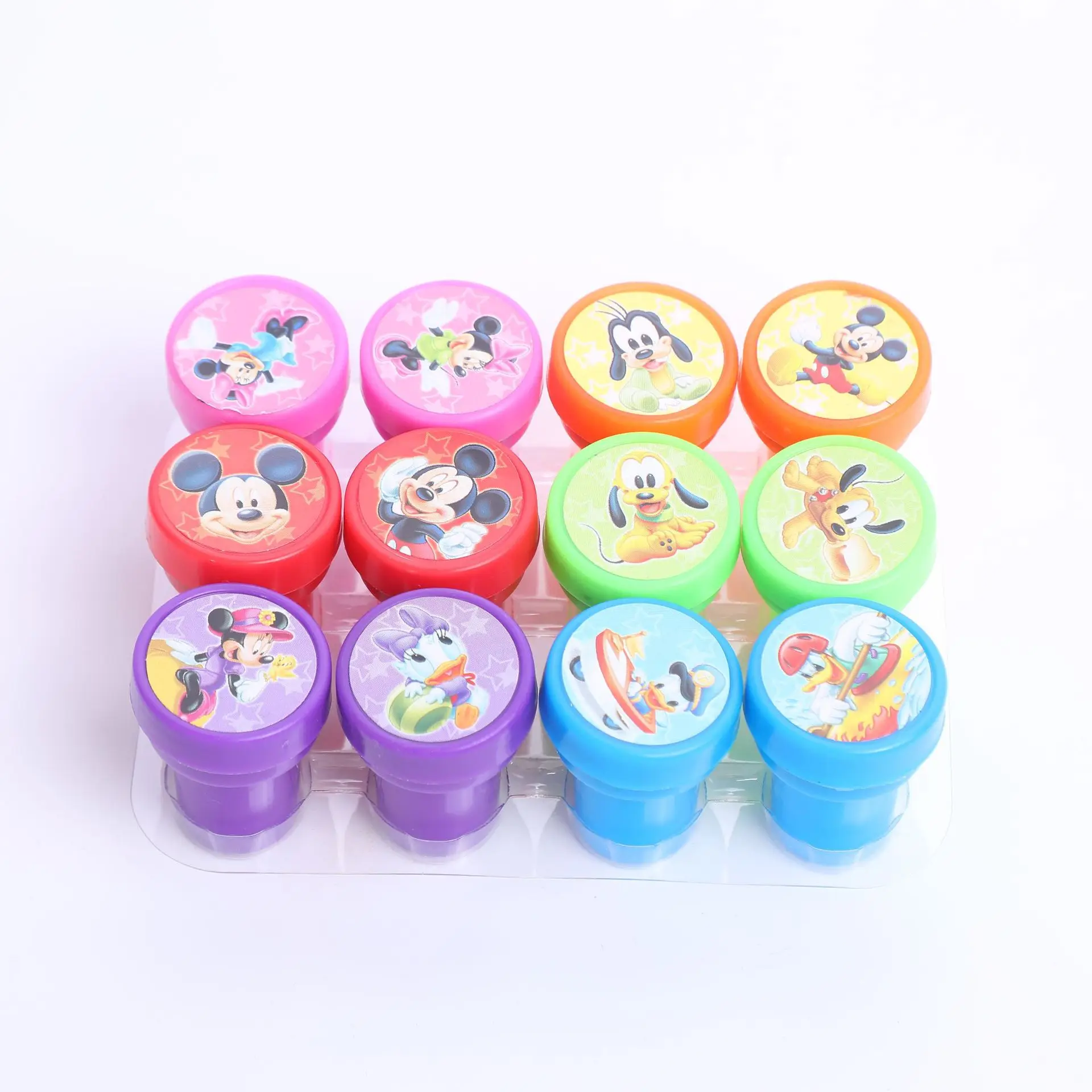 12/24/36Pcs Mickey Minnie Mouse Stamps Party Favors Toys Goodie Bag Pinata Fillers Kids Birthday Gifts Classroom Rewards Prizes