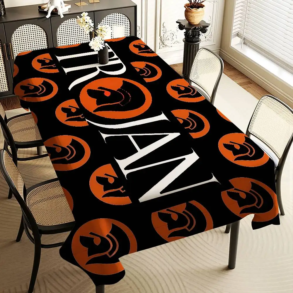 Trojan Records Logo Tablecloth Tea Coffee Table Cloth Waterproof Cloth Wall Stove Rack Rectangular Wedding Banquet Home Decor