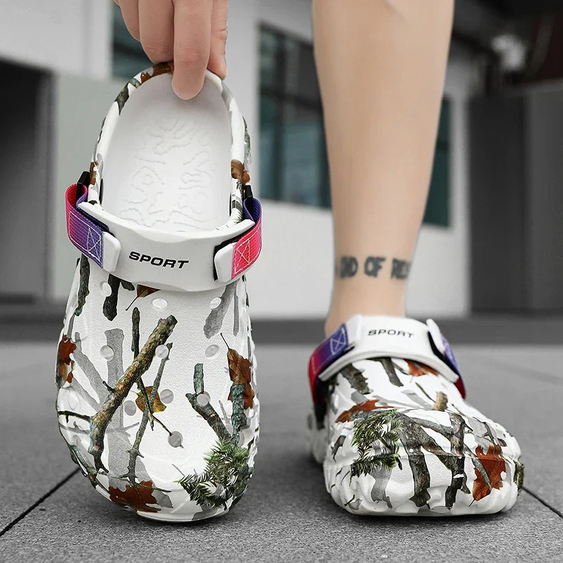 Herren-Hausschuhe aus EVA, rutschfeste Pantoletten, dicke, weiche Plattform-Sandalen, modische, bequeme Herren-Sommer-Schuhe – Detail 12