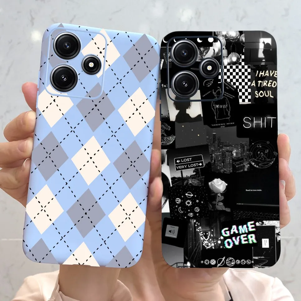 NEW Design For Cover Xiaomi Redmi 12 5G Case Cartoon Bumper Back Shockproof Soft TPU For Xiomi Redmi 12 4g Redmi12 Hongmi 12 Bag