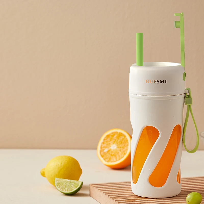 10-Leaf Steel Cutterhead Portable Blender Smoothies Mixer Electric Juicer USB Rechargeable 3000Mah Mini Fresh Juice Cup 400ML